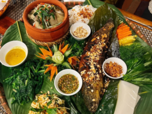 cá suối nướng Pù Luông